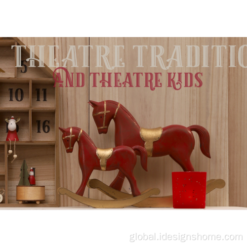 Champagne Christmas Ornaments Craft Rocking Horse Home Decor Gift Christmas Ornaments. Supplier